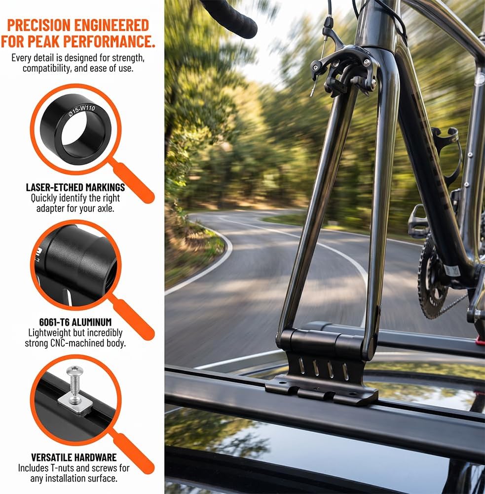 Gabelhalterung Fahrrad,Fahrrad Gabelhalterung+1x Hinterradhalterung | Auto fahrrad Dachträger gabelh