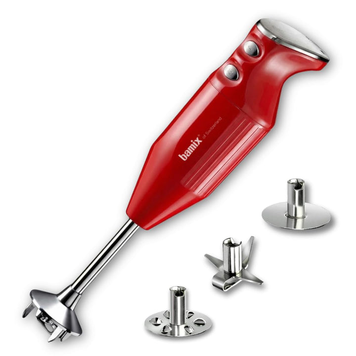 bamix Stabmixer Set M250 PRIME inkl. Multifunktionsmesser, Quirl, Schlagscheibe aus Edelstahl, 250 W
