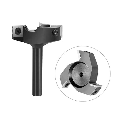 SpeTool 3 Flöten Planfräser für Oberfräse 60 mm Schnittdurchmesser, 12 mm Schaft Hobelfräser mit Wen