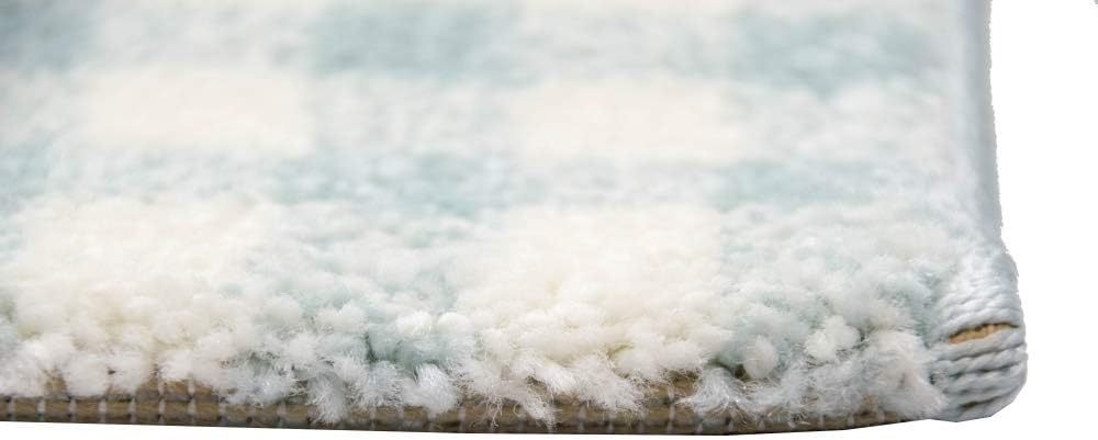 Merinos Teppich für Kinder mit Wolken Spielteppich in Blau Grösse 120 cm Rund, 120 cm Rund