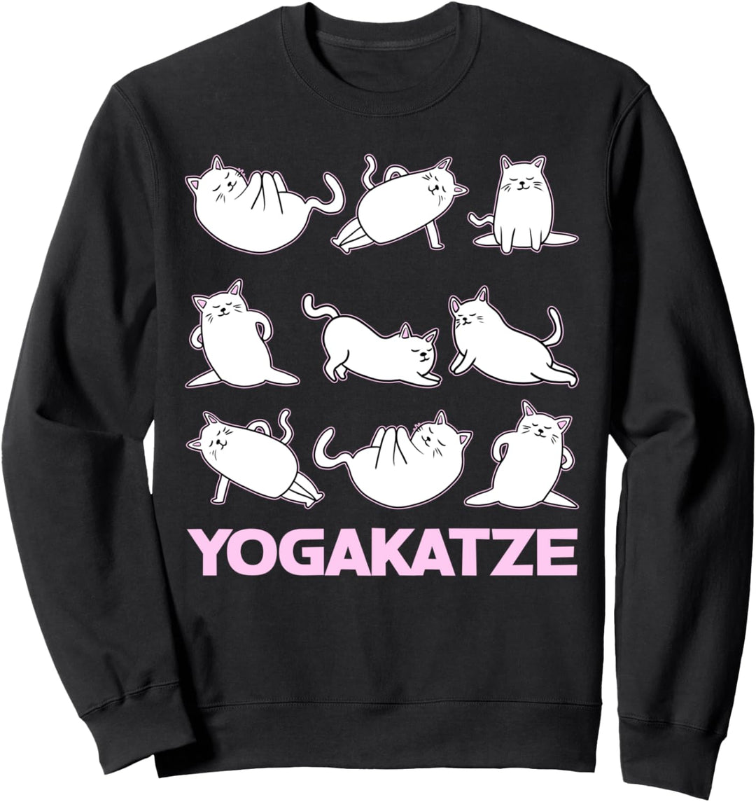 YOGAKATZE KATZEN POSE KATZENMOTIV MEDITATION ACRO HATHA YOGA Sweatshirt