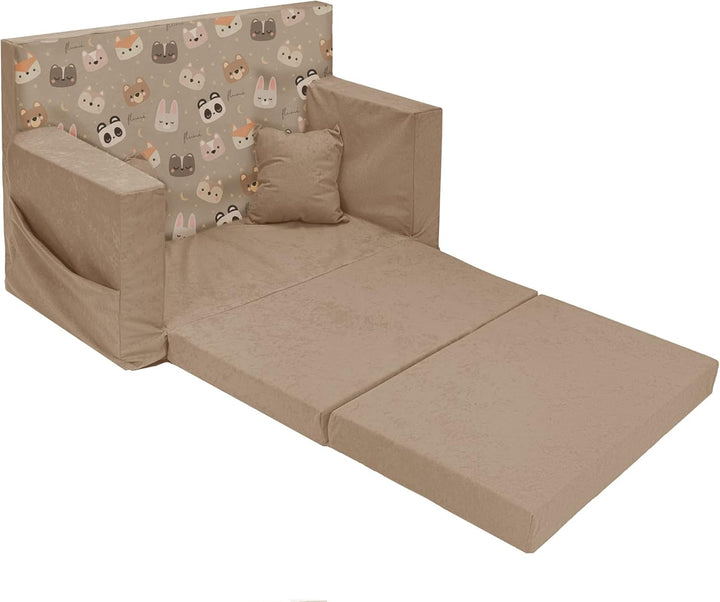 Flumi Personalisierte Kindercouch Kinder Sessel Sofa Schlafsofa jugendzimmer mit Gravur KINDERNAME S