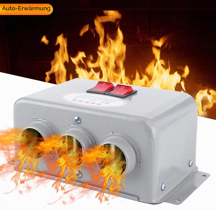 Autoheizung, Qiilu 12V Autoheizung Kühlung Kompaktheizung 3-Loch 600W-800W Defroster Demister Wärmer