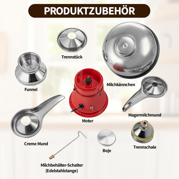 Elektrischer Milch-Zentrifugalseparator,50 L/H Milch-Rahm-Trennmaschine,RahmabschäUmmaschine,Einstel