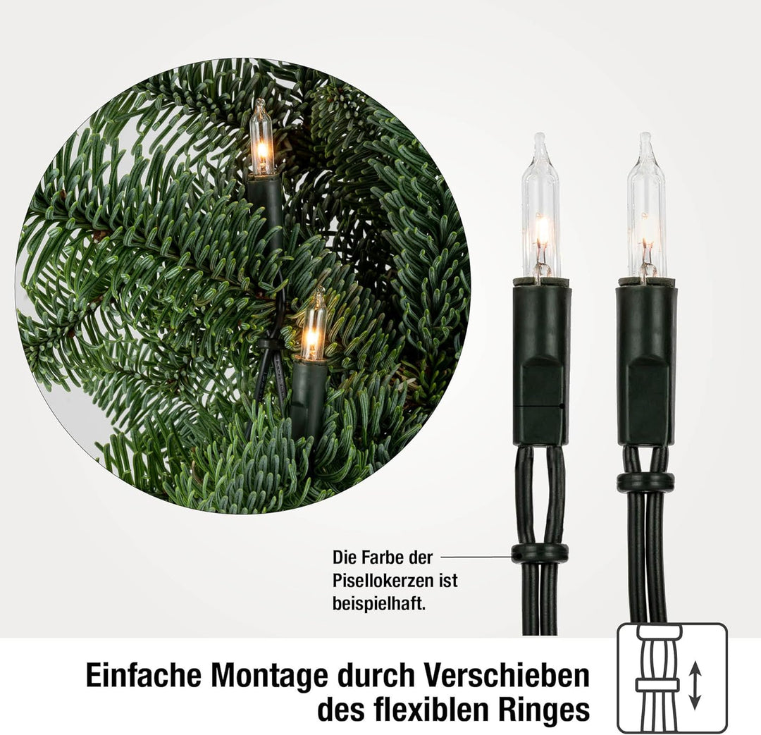 hellum Lichterkette innen mit 50 LED, mini Lichterkette bunte Lichter beleuchtete 7,35m, Lichterkett