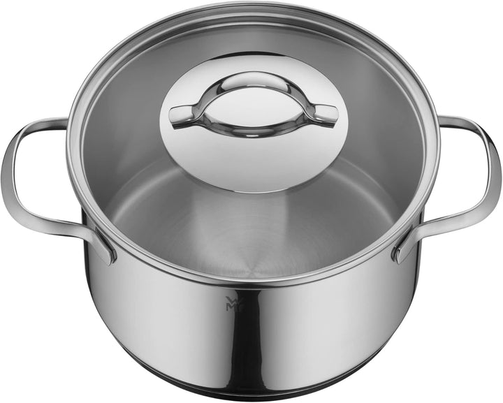 WMF Provence Plus Kochtopf gross 20cm, Glasdeckel, Fleischtopf Induktion 3,3l, Cromargan Edelstahl p