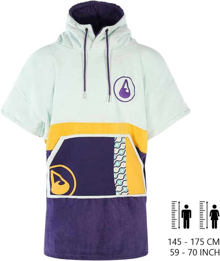 WAVE HAWAII Poncho Maneiro Badeponcho 100% Baumwolle für Körpergrössen von 145-175 cm Umkleidehilfe