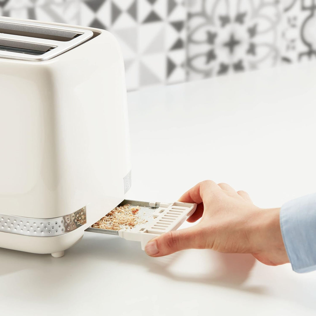 Moulinex Broodrooster Soleil LT300A10, Elfenbein Toaster mit 2 Schlitzen, Toaster mit 2 Schlitzen