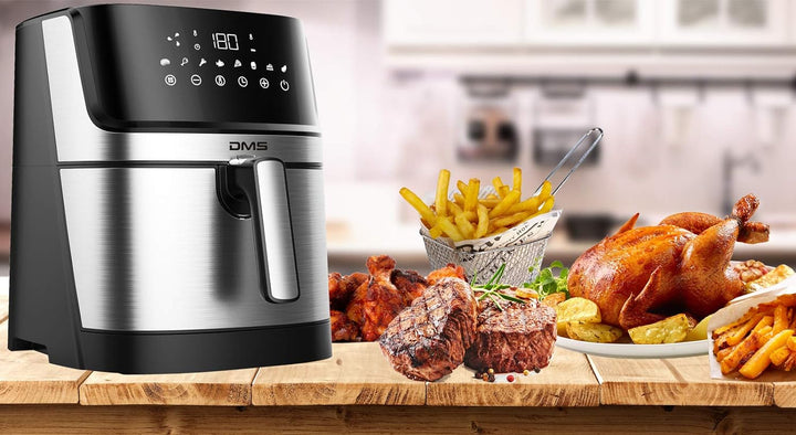 DMS XXL 6 Liter Heissluftfritteuse | Backofen | Heissluftgrill | Cooker | fettfrei und ohne Öl | ink