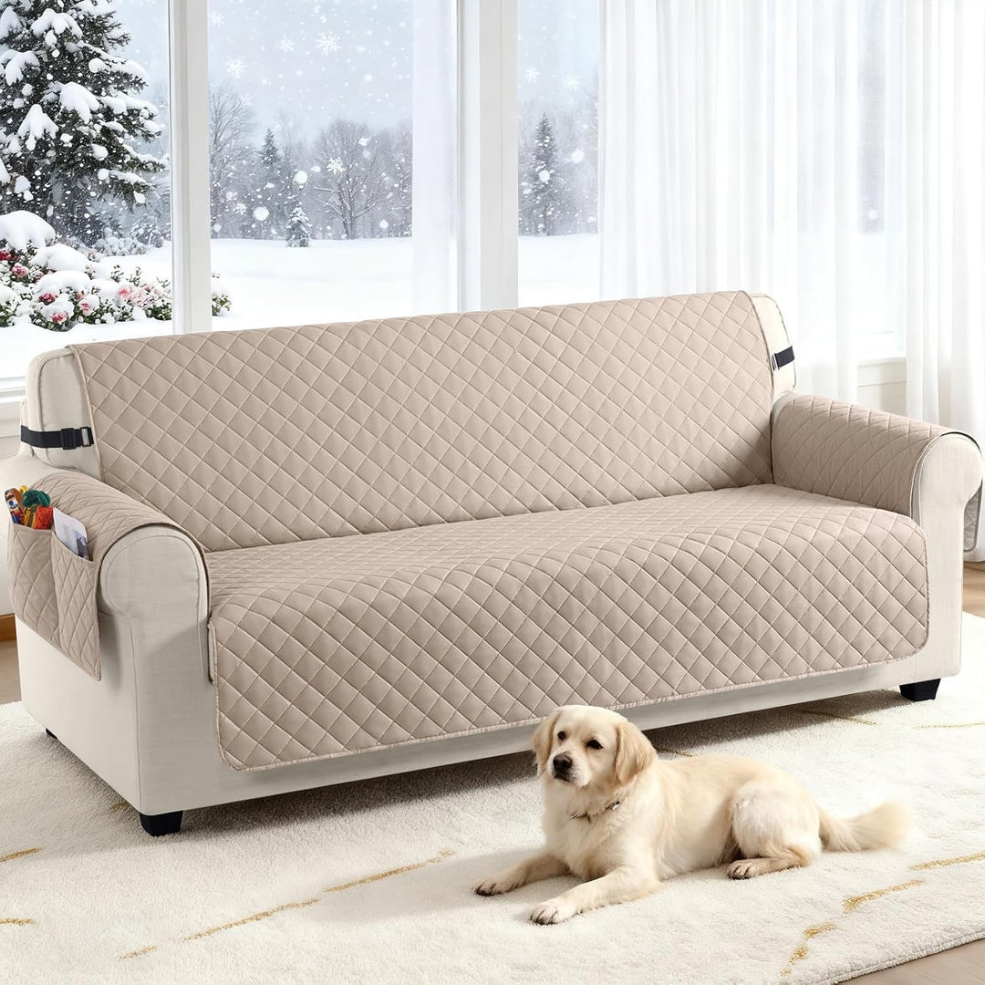 TAOCOCO Sofa Überzug, Sofabezug Wasserdicht Mit Gummiband，Wohnzimmer Anti-Rutsch Gepolsterter Sofasc