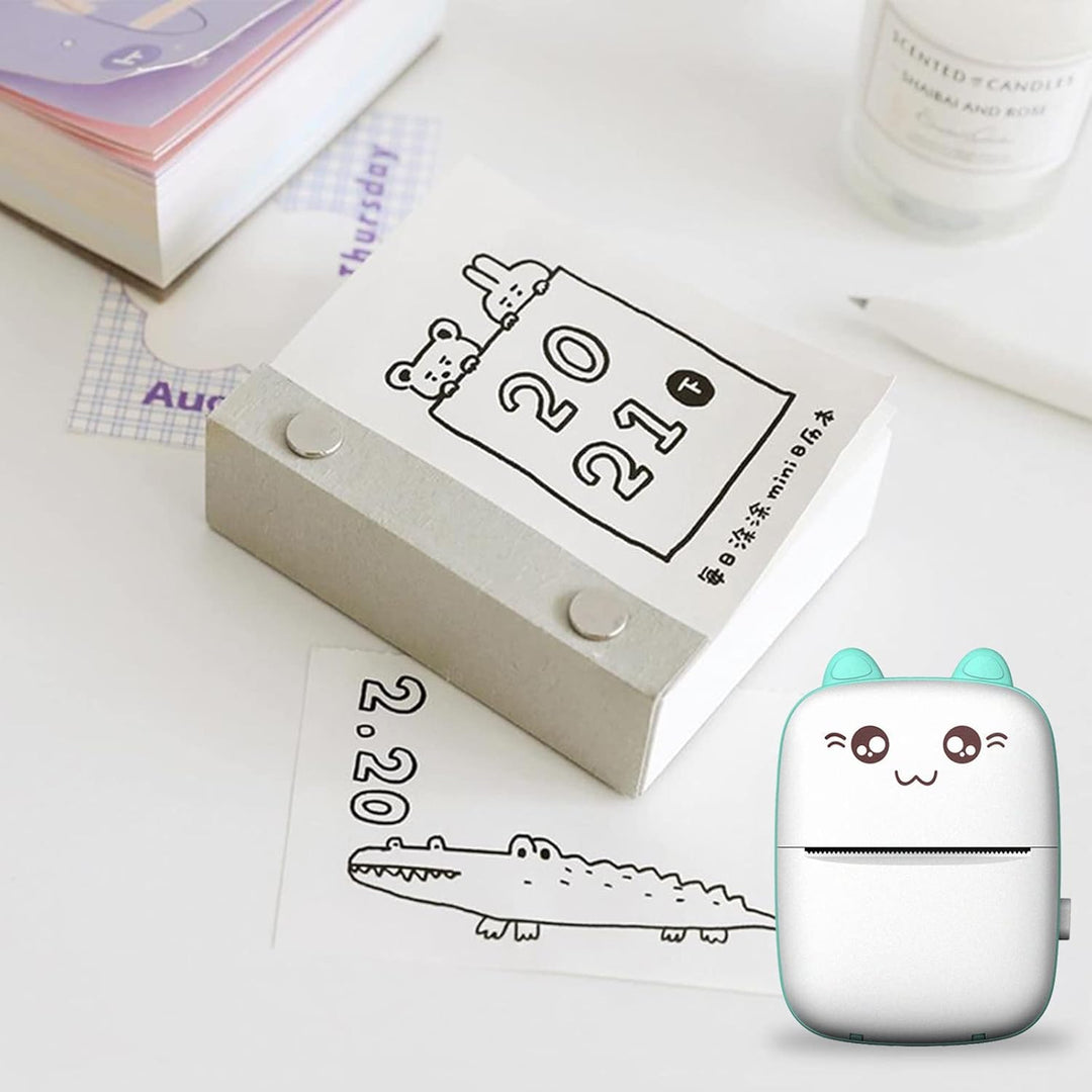 PNGOS Mini Printer, Mobile Photo Printer, Bluetooth Thermal Printer, Compatible with iPhone, iOS, An