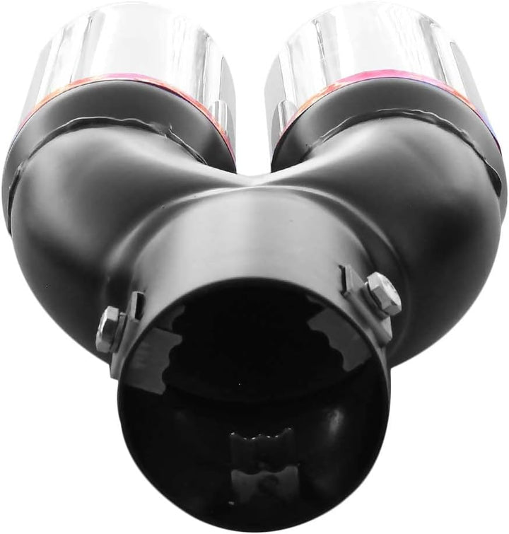 Doppel Auspuffblende Endrohr Auspuff Universell Schalldampf Doppelendrohr Sport Sportauspuff Blende