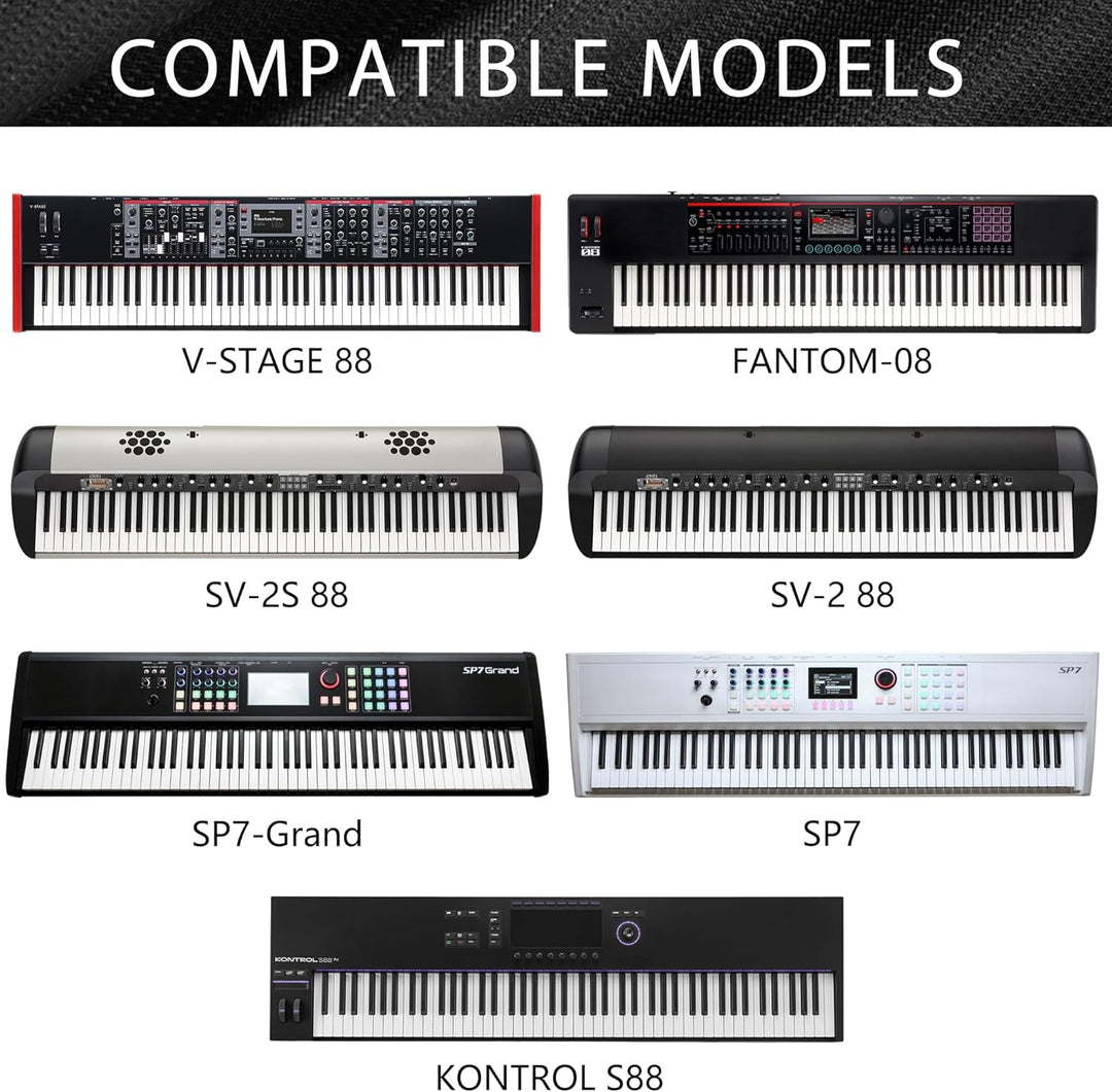 Staubschutz für Klaviertastaturen mit 88 Tasten, kompatibel mit NI KONTROL S88, KORG SV-2 88, SV-2S