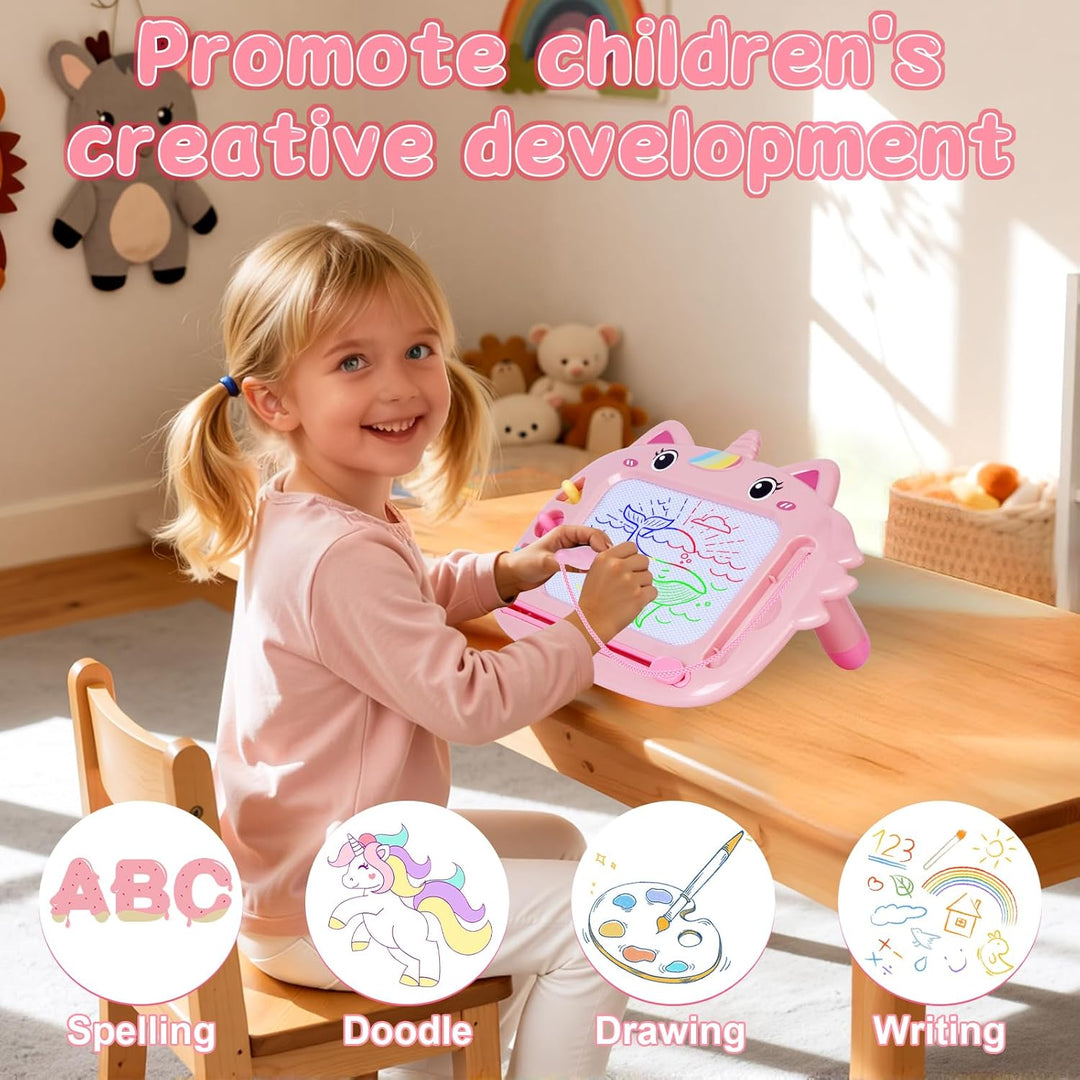 Maltafel Zaubertafel mit Beinen, Magnetische Zeichenbrett Lernspielzeug für Kinder Zeichentafel mit