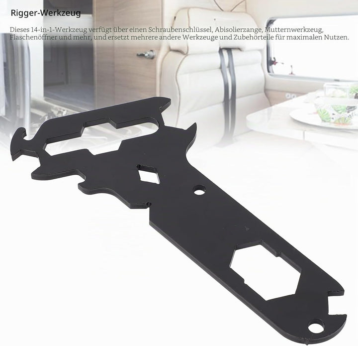 14-in-1-Separate Rigger-Werkzeuge aus Stahl, Multifunktionale Flügelmutter-Abisolierzange, Flaschenö