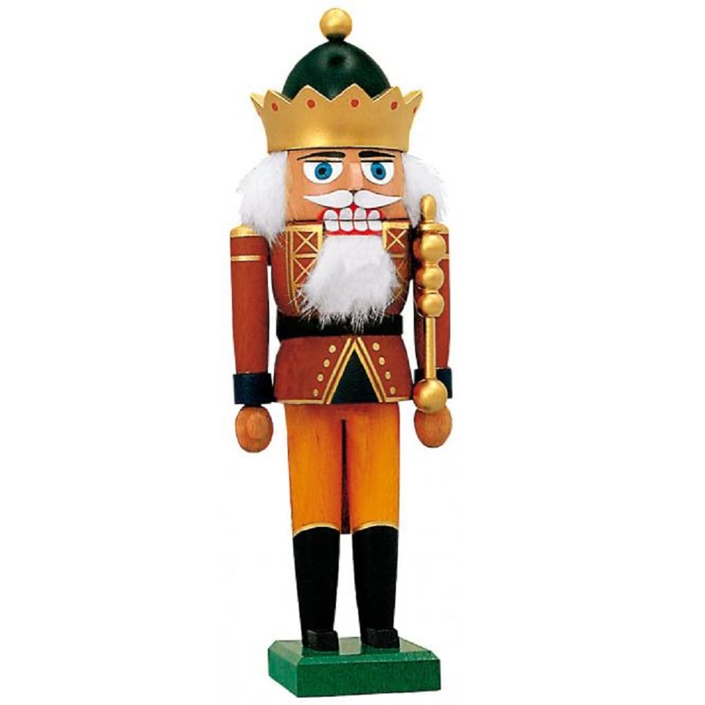 KWO Olbernhau Nussknacker König mit Krone, 29 cm, Mehrfarbig, 29cm
