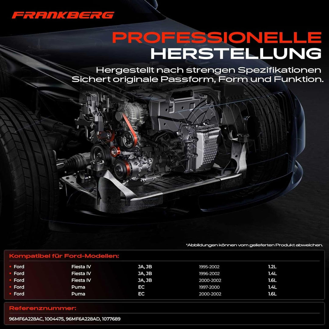 Frankberg Spannrolle Riemenspanner Kompatibel mit Fiesta IV JA JB Puma EC 1.25i 1.4/1.4i 1.6 16V Ben