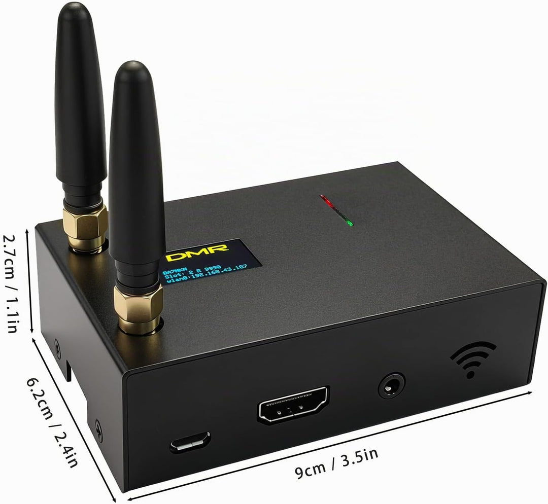 Duplex MMDVM Hotspot Module Dual Hat V1.5.2 with OLED Display WiFi &amp; Ethernet WLAN Port Aluminum She