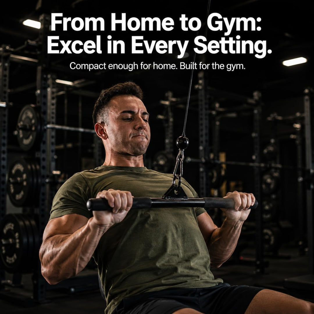 EVMT Ultimate Gym Zubehör - 68,6 cm Trizepsseil, 101,6 cm & 38,1 cm Pulldown-Stangen - Umfassendes H