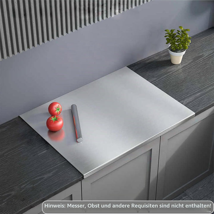 Arbeitsplatte aus Edelstahl Schneidebrett 50 x 40 cm Schneidebretter aus Edelstahls Stainless Steel