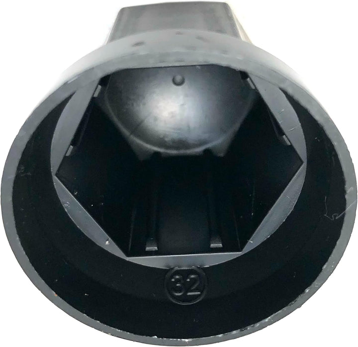 MelTruck® 60x Schwarz Radmutterkappen Schutz Abdeckung Ø32 mm für hohe Schrauben für LKW