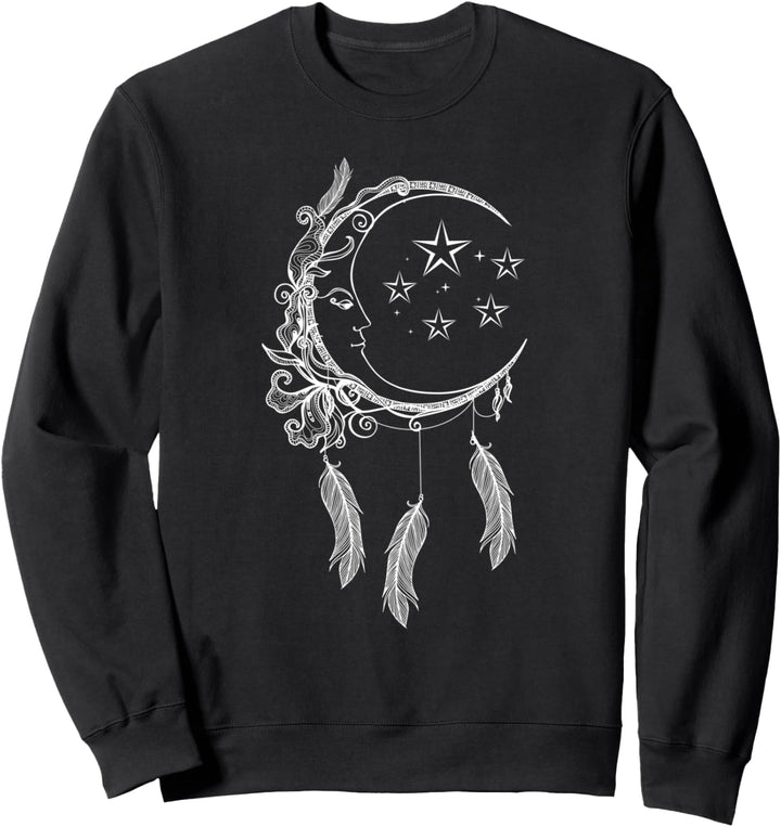 Native American Dreamcatcher Moon Feathers Sweatshirt