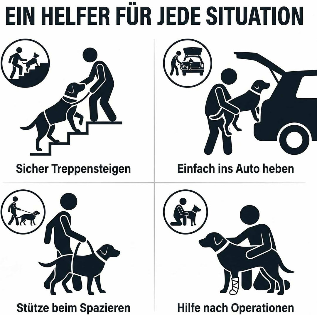 Pfaff Nature Pet® Hundetragehilfe Basic – Gehhilfe für Hunde aus Neopren, Mobilitätshilfe mit Schult