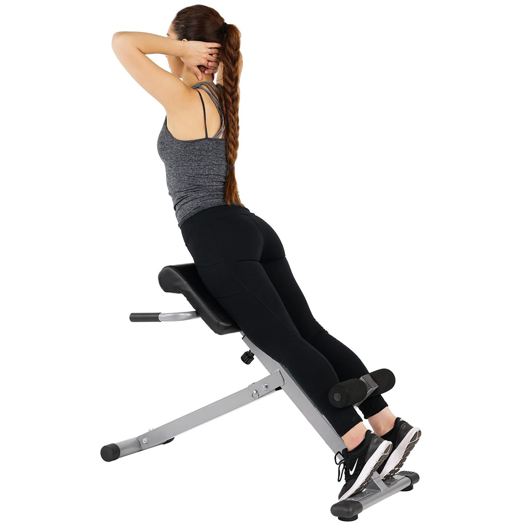 Sunny Health &amp; Fitness Klappbare Hyperextension-Roman Chair mit Rückenstrecker – Bauchtrainer &amp; Sit-