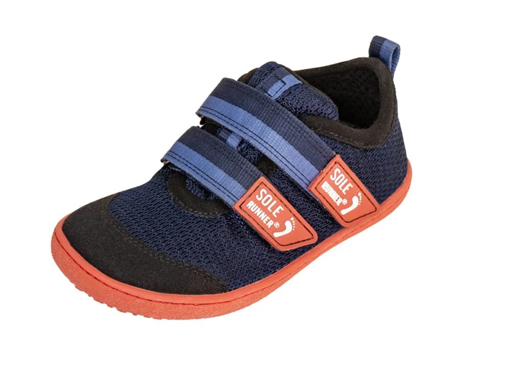 Sole Runner Unisex Kinder Puck 4 Sneaker, Navy Orange, 35 EU