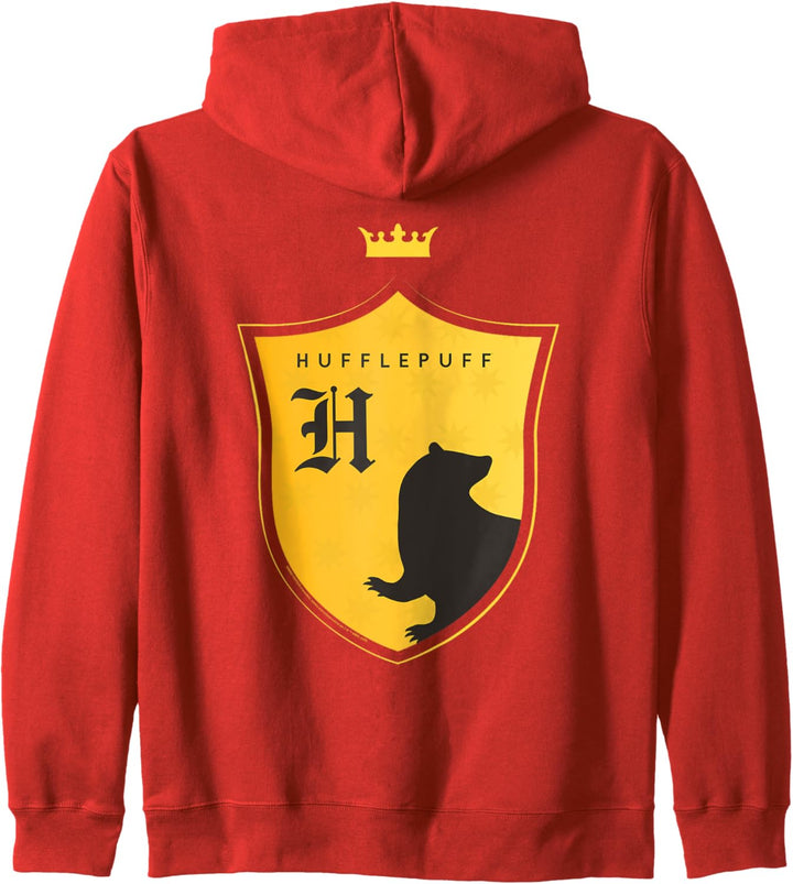 Harry Potter Hufflepuff 'H' Shield Crest Kapuzenjacke