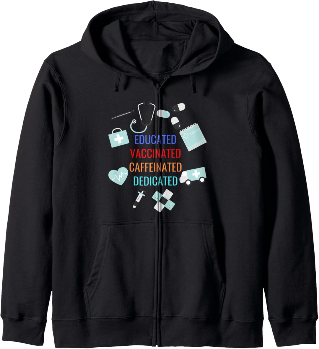 Gebildetes geimpftes koffeinhaltiges Geschenk für Kapuzenjacke