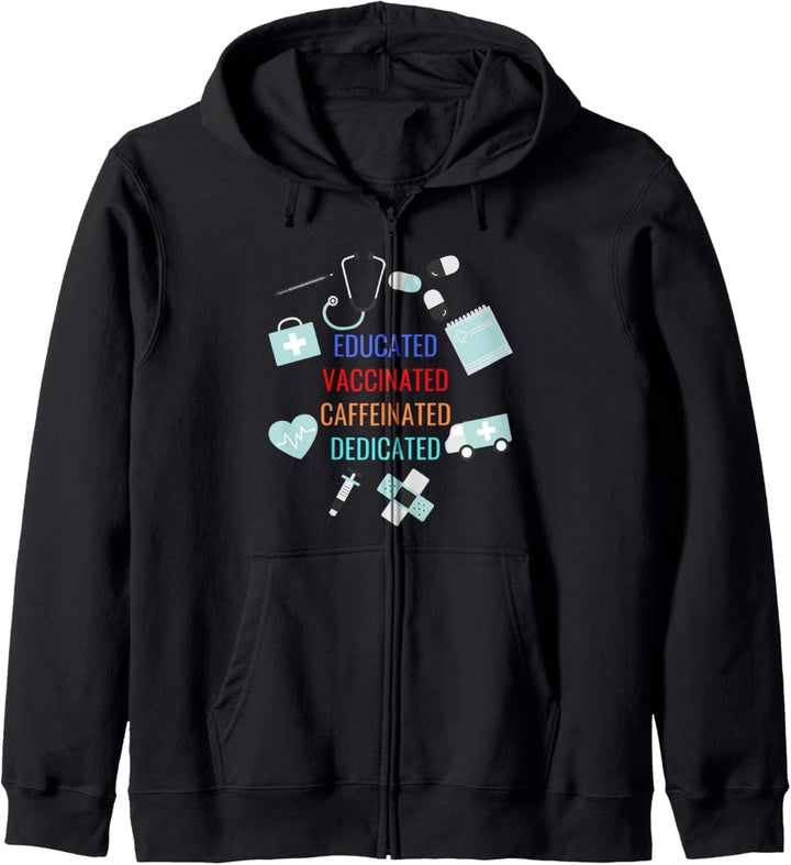 Gebildetes geimpftes koffeinhaltiges Geschenk für Kapuzenjacke