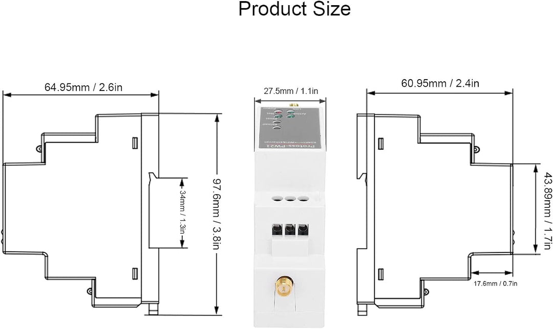 BOROCO RS485 to Ethernet/WLAN Converter, rs485 Wlan bridge,Modbus für ECos mit Antenne PW21-H AC 100
