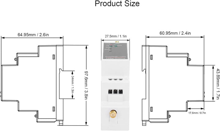 BOROCO RS485 to Ethernet/WLAN Converter, rs485 Wlan bridge,Modbus für ECos mit Antenne PW21-H AC 100
