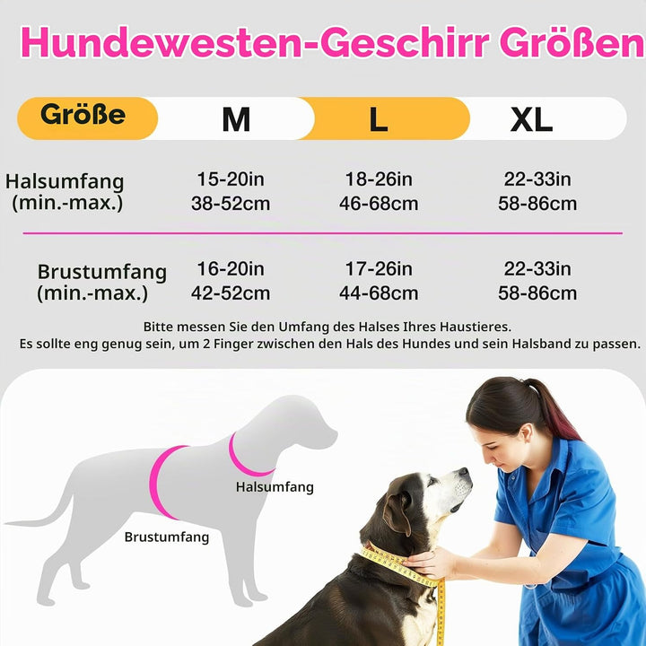 Jewyow Hundegeschirr Leuchtend, Wiederaufladbare LED Hundegeschirr, Led Geschirr für Hunde mit Weich