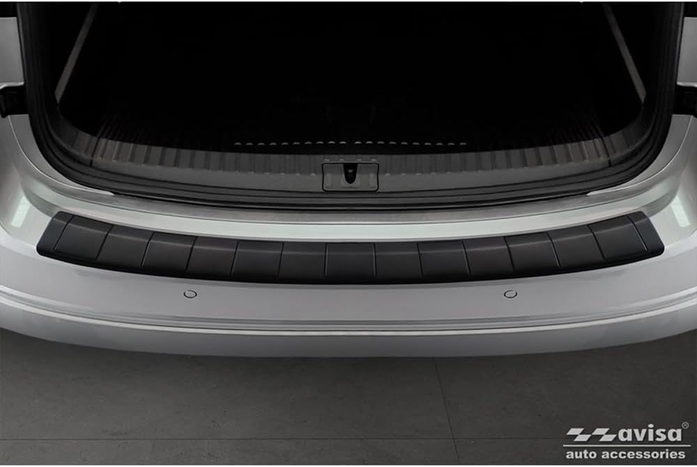 Avisa Matt-Schwarz Edelstahl Heckstossstangenschutz kompatibel mit Skoda Octavia Combi (NX5) inkl. R