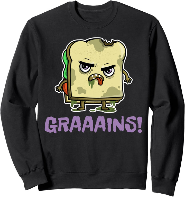 Zombie Sandwich lustiges Kostüm Halloween Sweatshirt