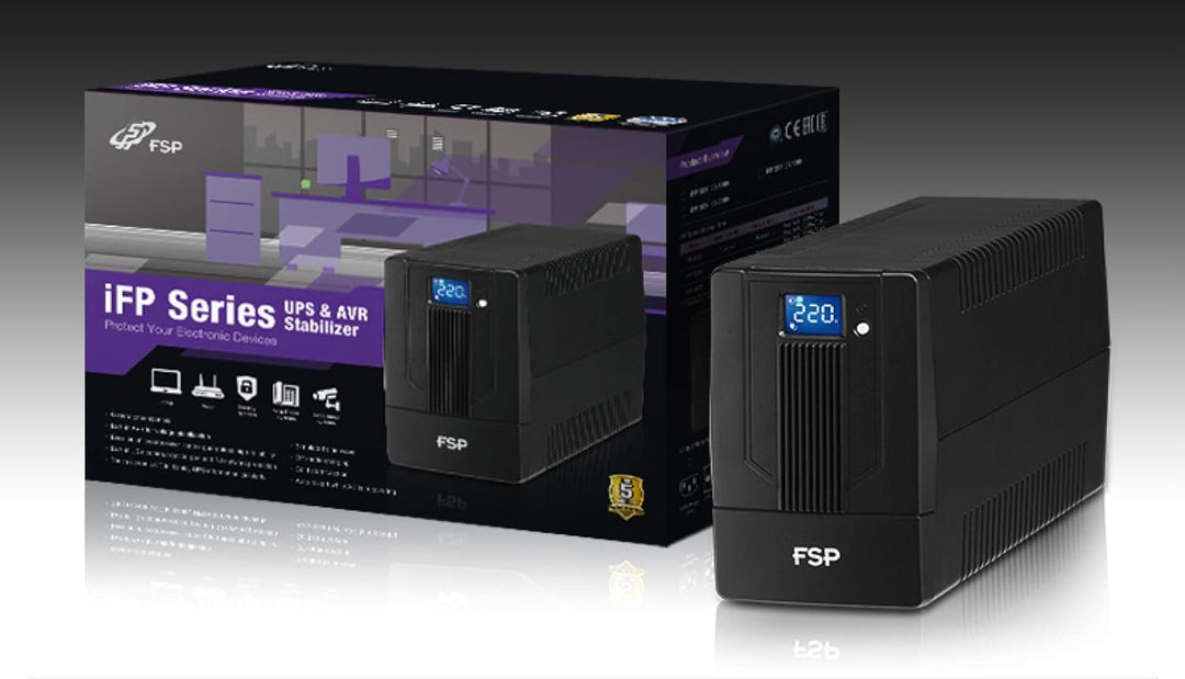 FSP IFP 1500 Line-Interactive USV 1500VA/900W, 2X Schuko, 2X IEC, LCD-Touchscreen, Eingang Spannungs