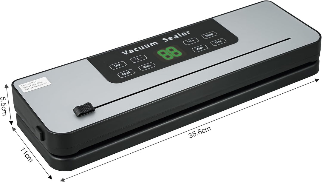 Vakuumierer 6-in-1 für nasse und trockene Lebensmittel | Temperaturregelung, Schneidemesser, 50 Vaku