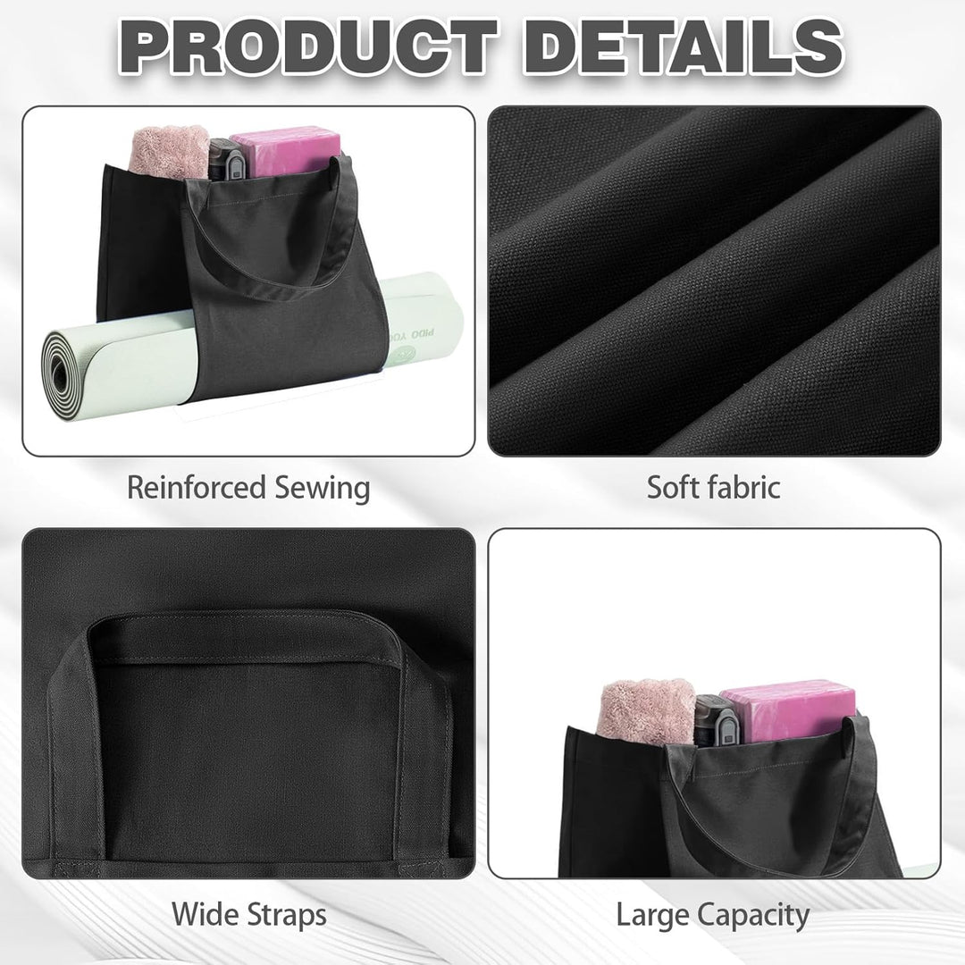 Yogatasche Damen Gross – Offene Yoga Tote Bag für Matte und Zubehör, Leichte Sporttasche Damen mit T