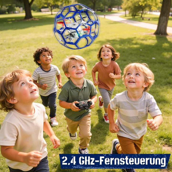 Ferngesteuerte Drohnen für Kinder 8–12 Jahre, 2,4 GHz RC-Flugspielzeug-Helikopterball mit Lichtern,