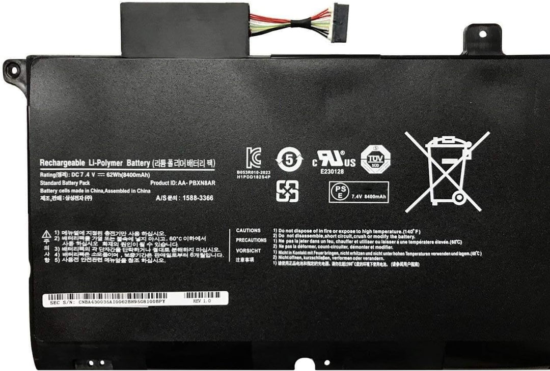 AA-PBXN8AR Laptop Batterie Ersatz für Samsung Series 9 900X 900X46 NP900X NP900X4C NP900X4 NP900X4B