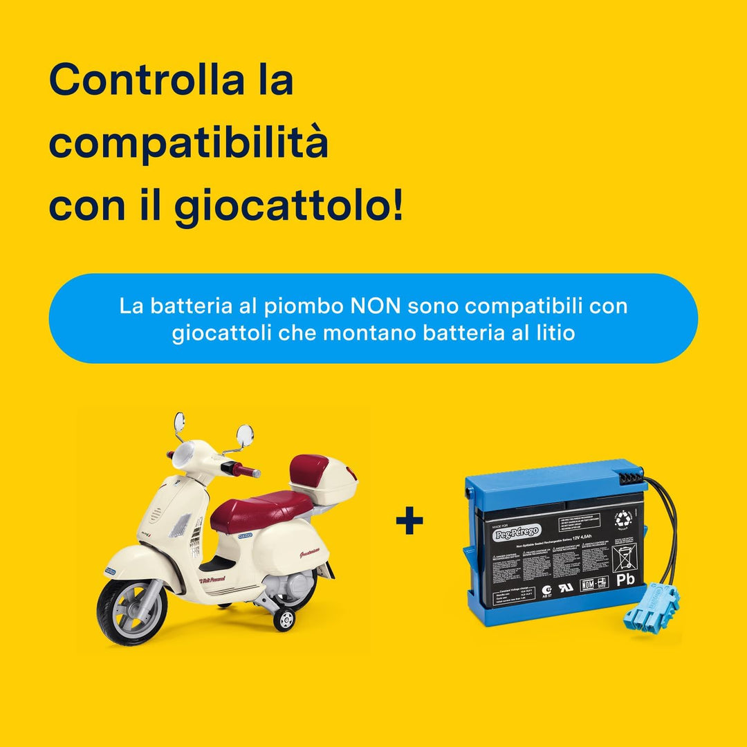 Peg Perego - Batterie, 12 V 12V, 4.5 Ah, 12V, 4.5 Ah