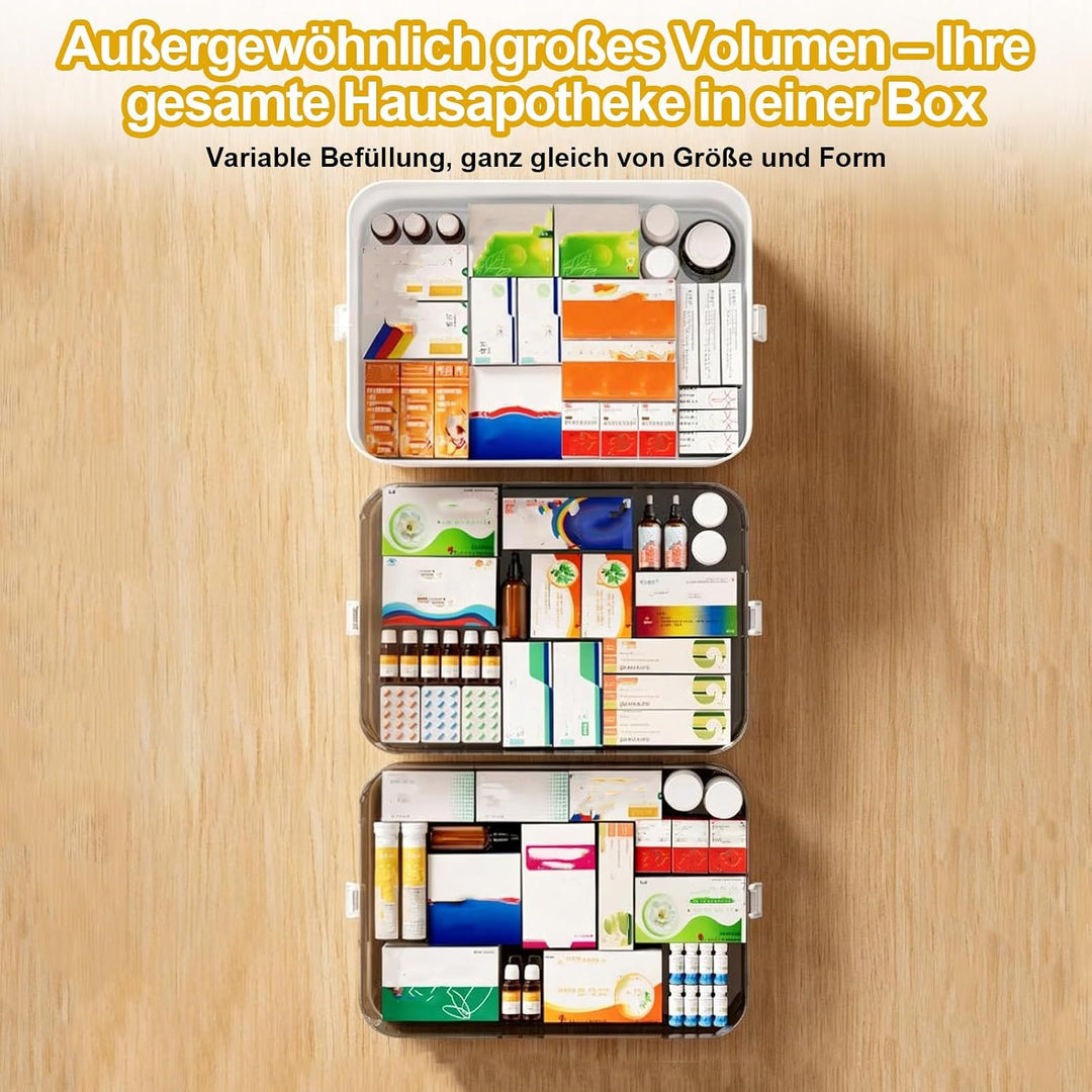 Medikamenten Aufbewahrung, 5 Stöckige Hausapotheke - 40.5x22x36 cm, multifunktionaler Medikamentenor