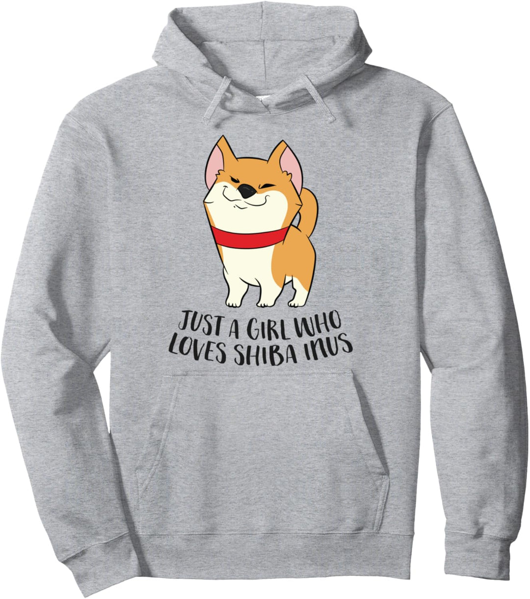 Nur ein Mädchen, das Shiba Inus liebt Pullover Hoodie