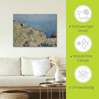 ARTland Leinwandbilder Wandbild Bild auf Leinwand 80x60 cm Wanddeko Landschaften Meer Strand Das Hau