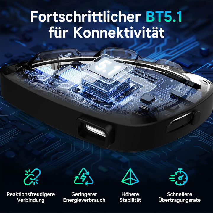 Moman Bluetooth Kommunikationssystem für Motorradhelme, Mono-Headset mit Hi-Fi Lautsprechern &amp; Geräu