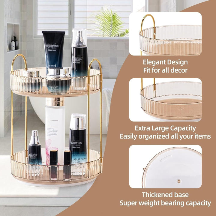CESTATIVO Make Up Organizer, 360° Drehbar Kosmetik Organizer, Beauty Organizer, Hautpflege Organizer