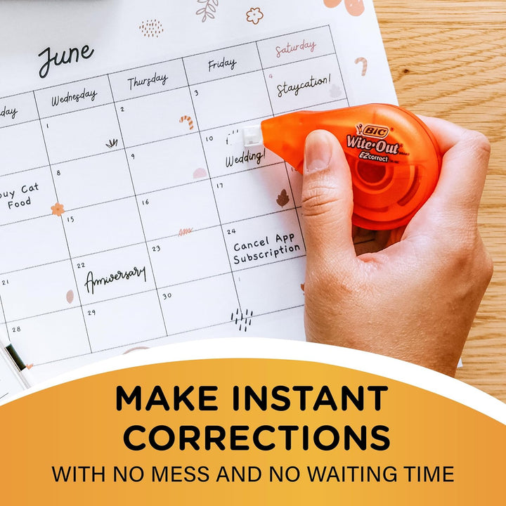 BIC Korrekturroller zum Weissen 10 Count weiss 10 stück (1er Pack), 10 stück (1er Pack)