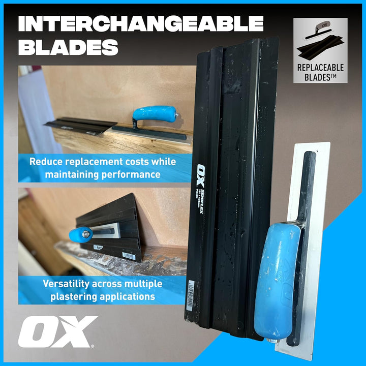 OX Pro Semi flex Plastic Trowel 16in / 405 x 138 mm, Trowel 16in / 405 x 138 mm